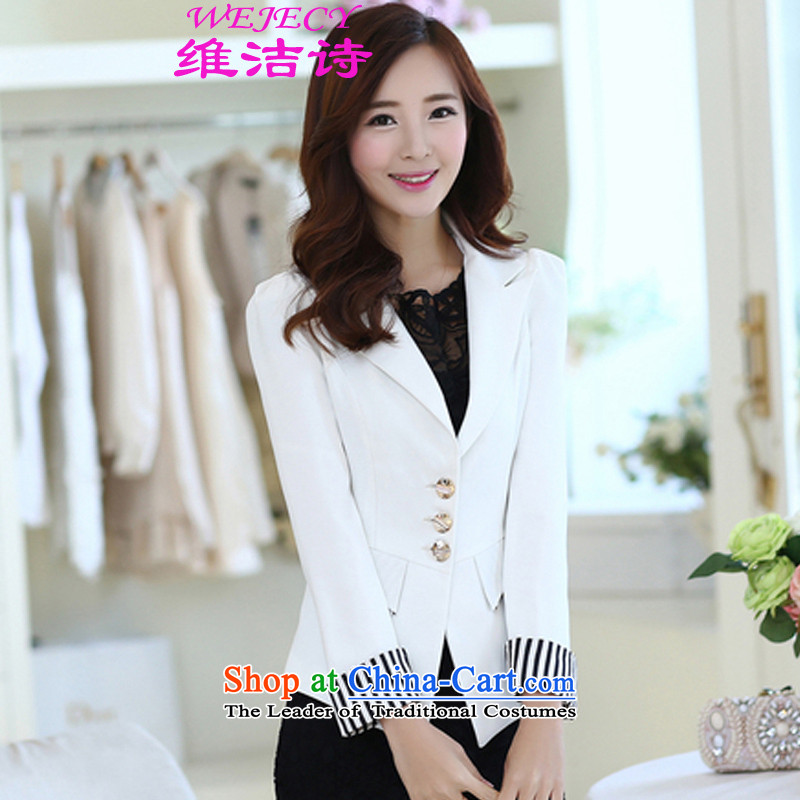 D Jie poetry new Korean 2015 Sau San wild small jacket large female candy colored commuter short of small suit light blue XL, d (WEJECY poem Jie) , , , shopping on the Internet