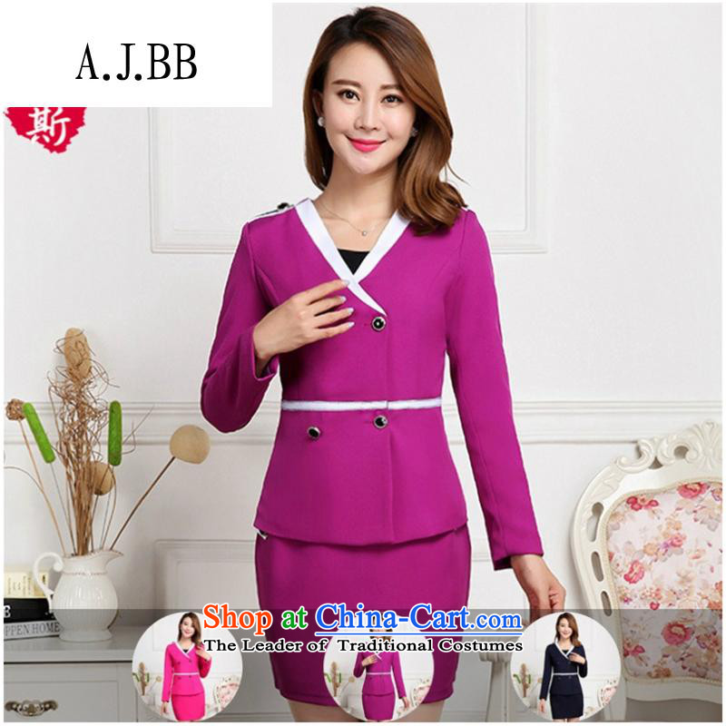 * The new clothes shops and involving commodities Fall/Winter Collections female hotel manager long-sleeved clothing and trendy attire, better red (T-shirt) XXL,A.J.BB,,, shopping on the Internet