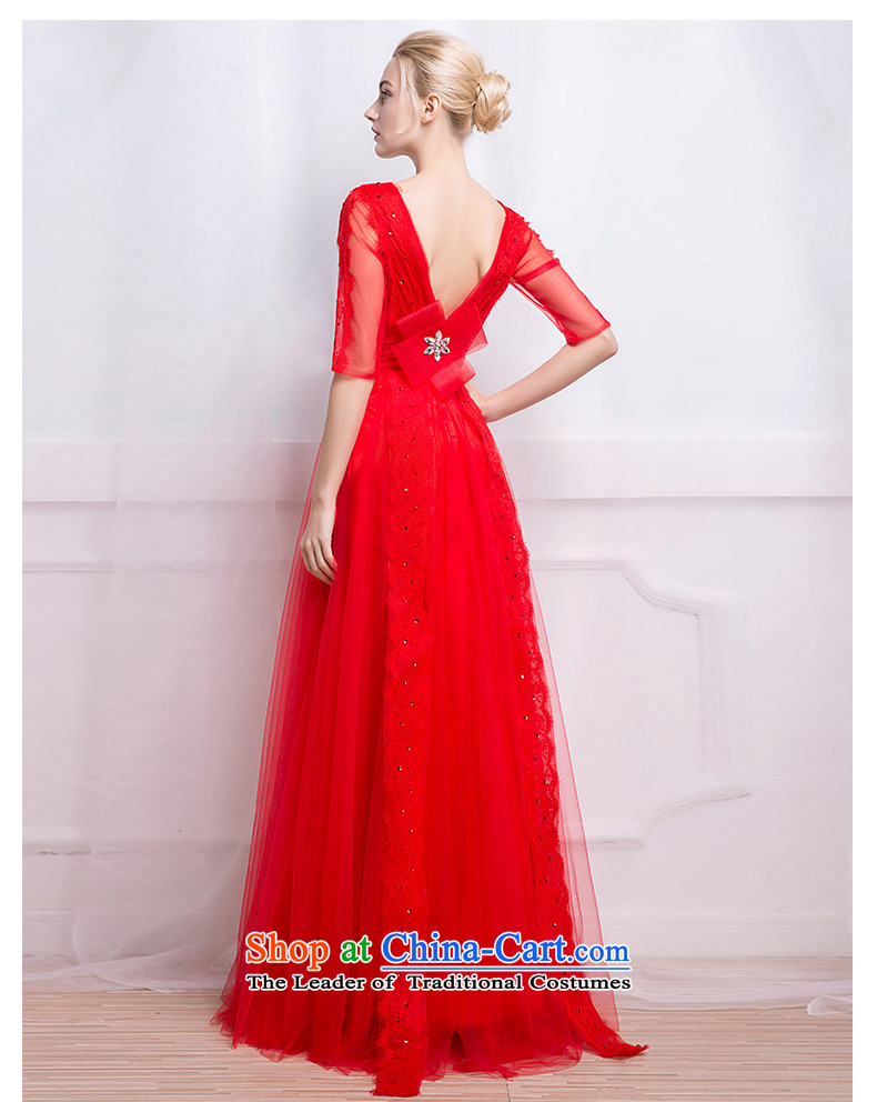 According to Lin Sha wedding dress bride bows services for autumn and winter in the long-sleeved red pearl of the nails banquet stylish evening dresses 2015 new tailored consulting customer service picture, prices, brand platters! The elections are supplied in the national character of distribution, so action, buy now enjoy more preferential! As soon as possible.