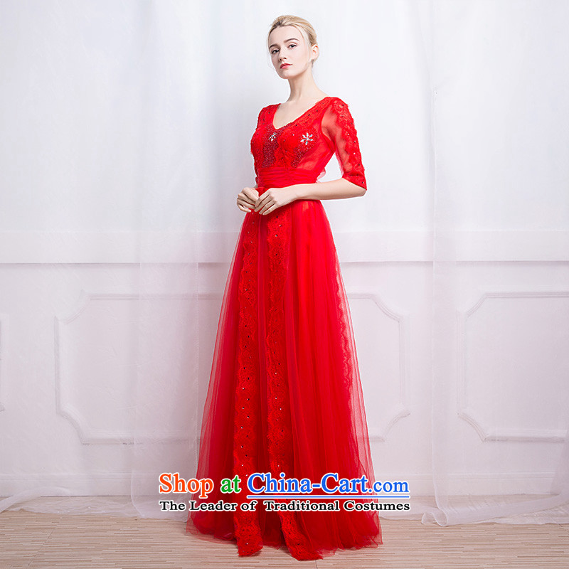 According to Lin Sha wedding dress bride bows services for autumn and winter in the long-sleeved red pearl of the nails banquet stylish evening dresses 2015 new tailored customer service, in accordance with the Advisory Lin Sha , , , shopping on the Internet