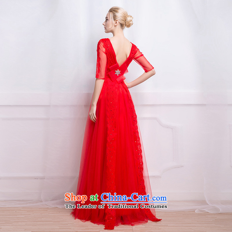According to Lin Sha wedding dress bride bows services for autumn and winter in the long-sleeved red pearl of the nails banquet stylish evening dresses 2015 new tailored customer service, in accordance with the Advisory Lin Sha , , , shopping on the Internet