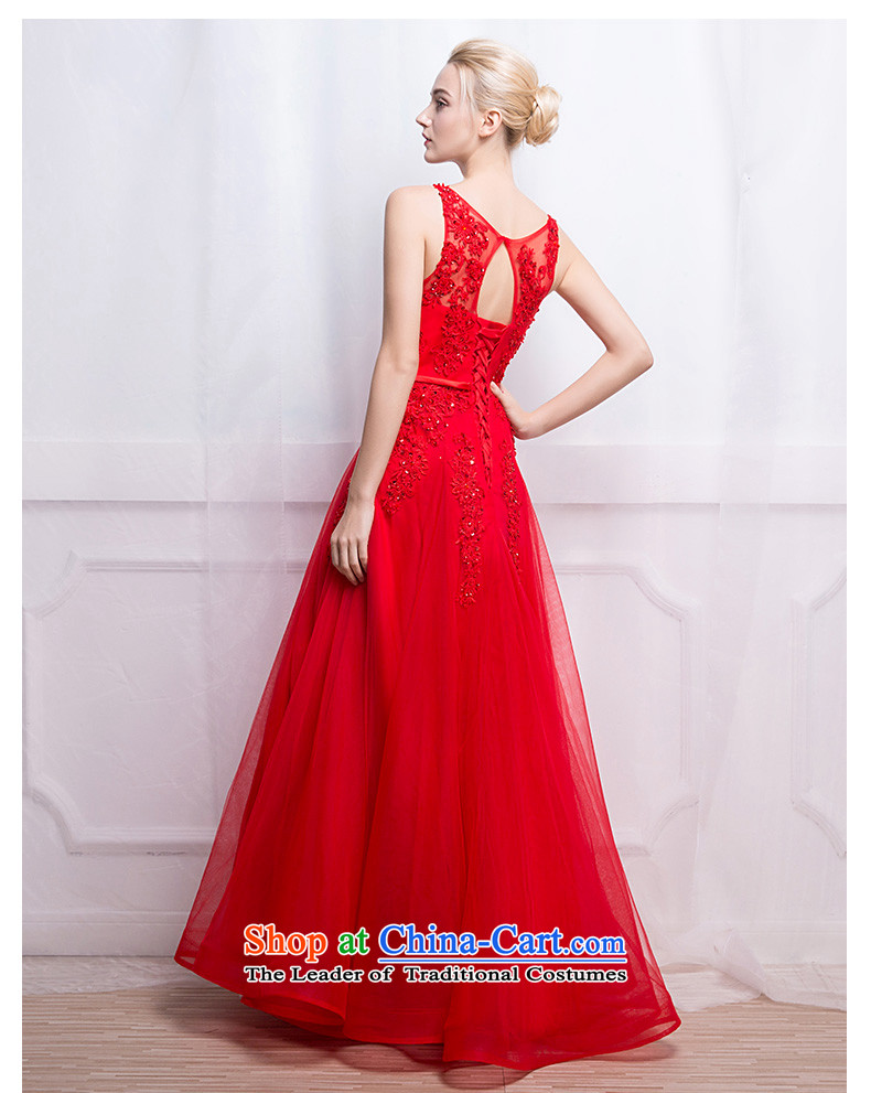 According to Lin Sha New 2015 autumn and winter bows services V-Neck long marriages under the auspices of the red lace dress back evening dress XL Photo, prices, brand platters! The elections are supplied in the national character of distribution, so action, buy now enjoy more preferential! As soon as possible.