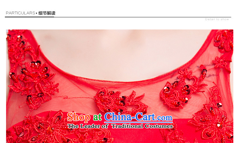According to Lin Sha New 2015 autumn and winter bows services V-Neck long marriages under the auspices of the red lace dress back evening dress XL Photo, prices, brand platters! The elections are supplied in the national character of distribution, so action, buy now enjoy more preferential! As soon as possible.