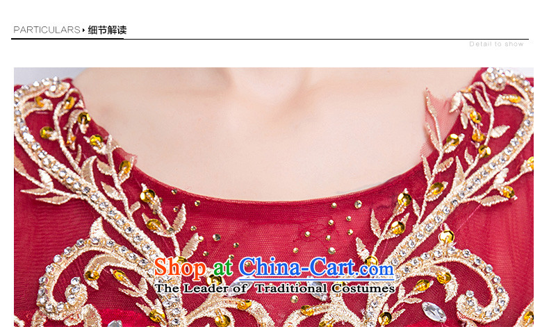 According to Lin Sha evening dresses 2015 autumn and winter new graphics thin diamond annual dinner of the word shoulder under the auspices of wine red long drink service S picture, prices, brand platters! The elections are supplied in the national character of distribution, so action, buy now enjoy more preferential! As soon as possible.