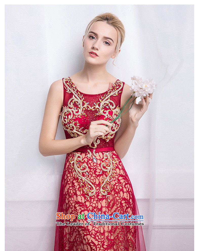 According to Lin Sha evening dresses 2015 autumn and winter new graphics thin diamond annual dinner of the word shoulder under the auspices of wine red long drink service S picture, prices, brand platters! The elections are supplied in the national character of distribution, so action, buy now enjoy more preferential! As soon as possible.