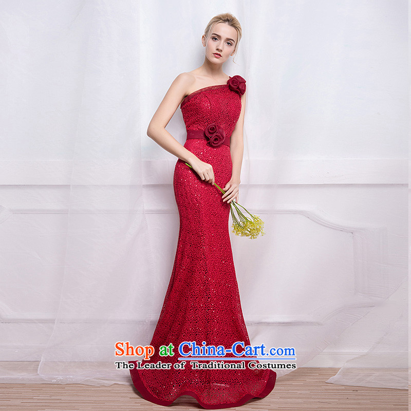 According to Lin Sha evening dresses long crowsfoot bride bows to shoulder the annual dinner of the lace presided over the new 2015 Sau San dress tailored customer service, in accordance with the Advisory Lin Sha , , , shopping on the Internet