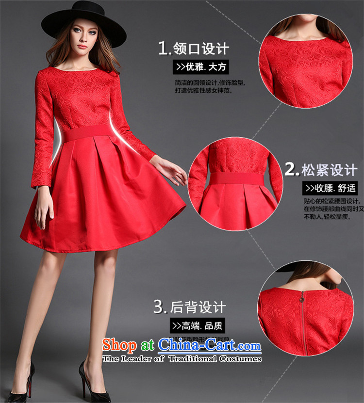 Hsbc Holdings plc Sheikh wind Ming round-neck collar red dress autumn load bride bows long-sleeved jacquard princess bon bon skirt Black XL Photo, prices, brand platters! The elections are supplied in the national character of distribution, so action, buy now enjoy more preferential! As soon as possible.
