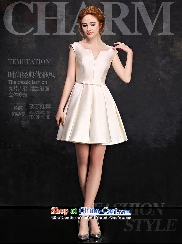 Jiang bridesmaid dresses seal 2015 autumn and winter Korean word shoulder shoulders Dress Short of champagne color small dress sister cluster banquet moderator evening dresses female Silver Gray L picture, prices, brand platters! The elections are supplied in the national character of distribution, so action, buy now enjoy more preferential! As soon as possible.