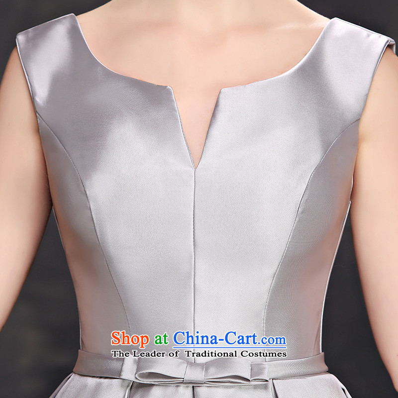Jiang bridesmaid dresses seal 2015 autumn and winter Korean word shoulder shoulders Dress Short of champagne color small dress sister cluster banquet moderator evening dresses female silver seal, L, President Jiang has been pressed shopping on the Internet