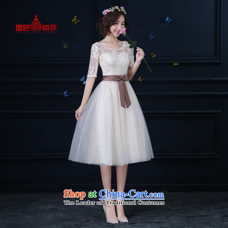 Bridesmaid dress 2015 new bridesmaid services fall inside the sister States in the mission bridesmaid evening dress in long-sleeved long winter champagne color in the long XXL, country color is Windsor shopping on the Internet has been pressed.
