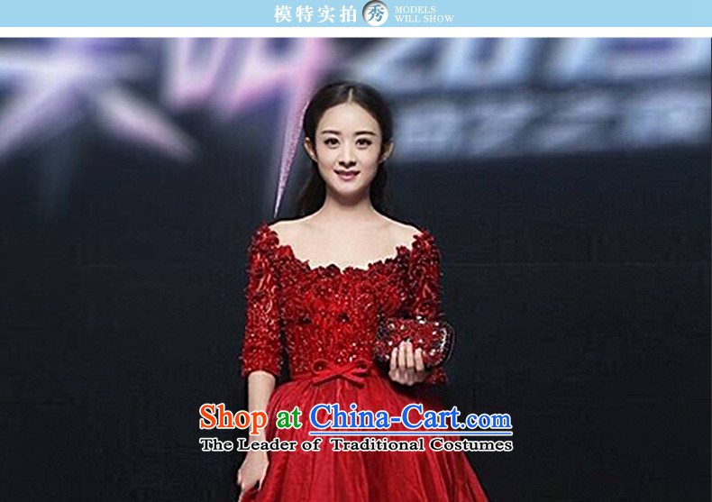 2015 new bride bows of autumn and winter clothing Chiu Lai Ying stars of the same wedding dresses red dress long red XXL picture, prices, brand platters! The elections are supplied in the national character of distribution, so action, buy now enjoy more preferential! As soon as possible.