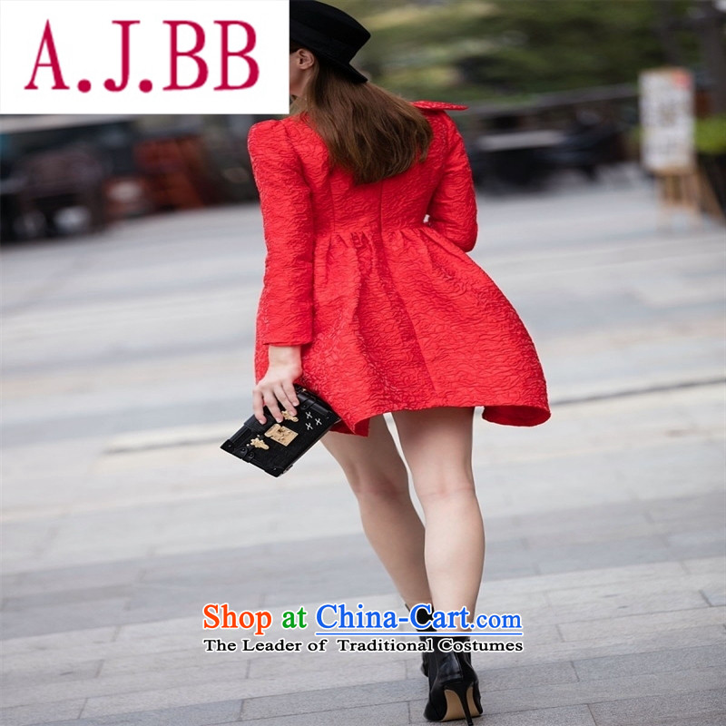 Vpro only 2015 autumn and winter clothing new twine bow knot nail pearl dresses long-sleeved round-neck collar red bows dress skirts marriage 1542 Red XL,A.J.BB,,, shopping on the Internet