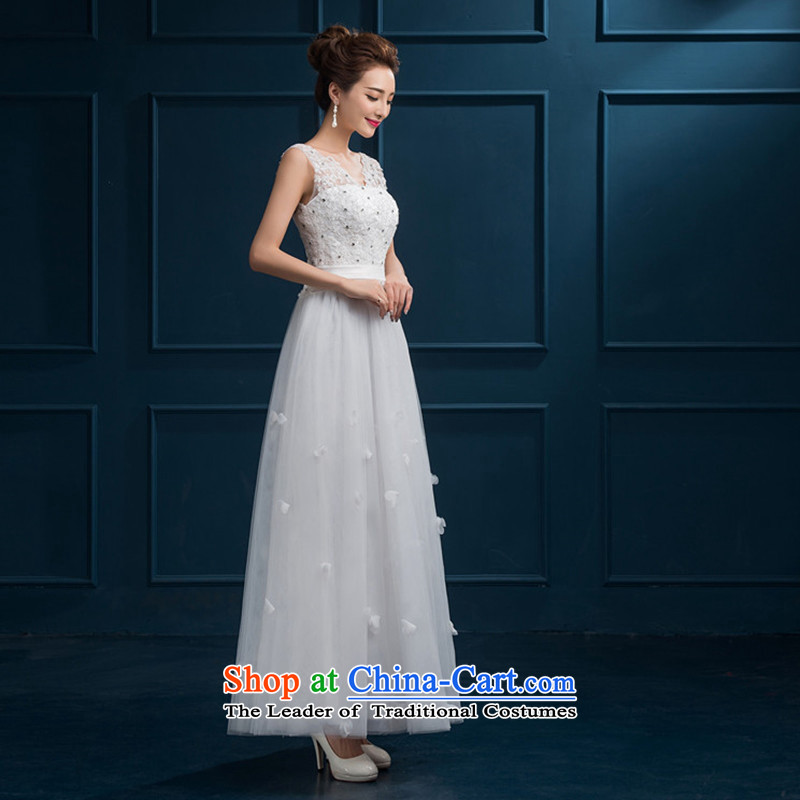Yong-yeon and evening dresses 2015 new autumn and winter jackets bride services banquet length of bows bridesmaid to serve as the size of the white color is not returning, Yong-yeon and shopping on the Internet has been pressed.