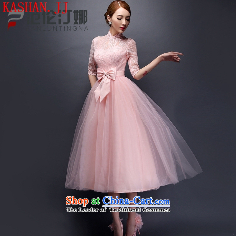 Mano-hwan's new dresses bridesmaid bows services in 2015 bride long spring and summer pink sister bridesmaid skirt banquet dinner dress code S-l, F are Susan Sarandon Zaoyuan (KASHAN.JJ card) , , , shopping on the Internet