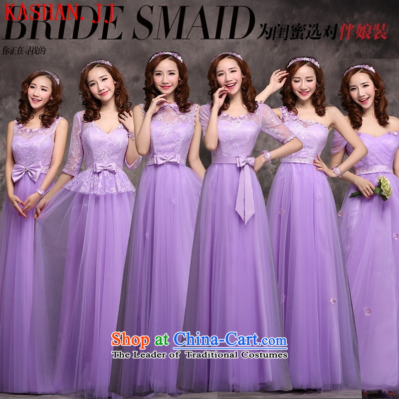 Mano-hwan's 2015 new spring and summer purple bridesmaid dress long serving drink service brides sister banquet evening dresses bridesmaid skirt D M Card Shan House (KASHAN.JJ) , , , shopping on the Internet