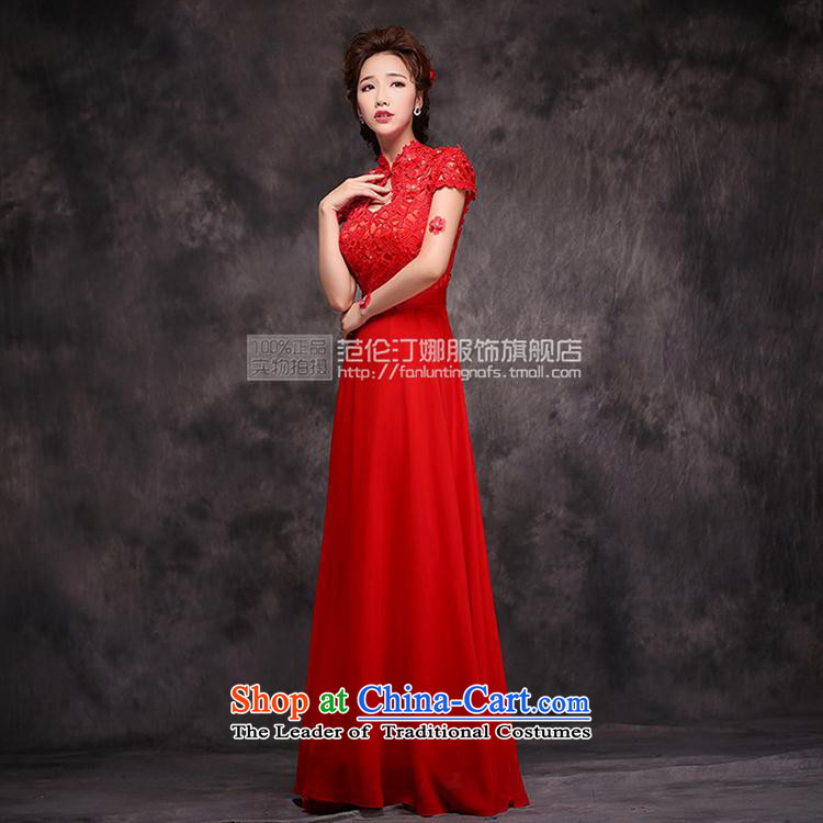 Mano-hwan's dress new 2015 Long bows Service Bridal red spring and summer wedding bridesmaid to female dress annual dress champagne color (SPOT) larger Xl-xxxl setout picture, prices, brand platters! The elections are supplied in the national character of distribution, so action, buy now enjoy more preferential! As soon as possible.