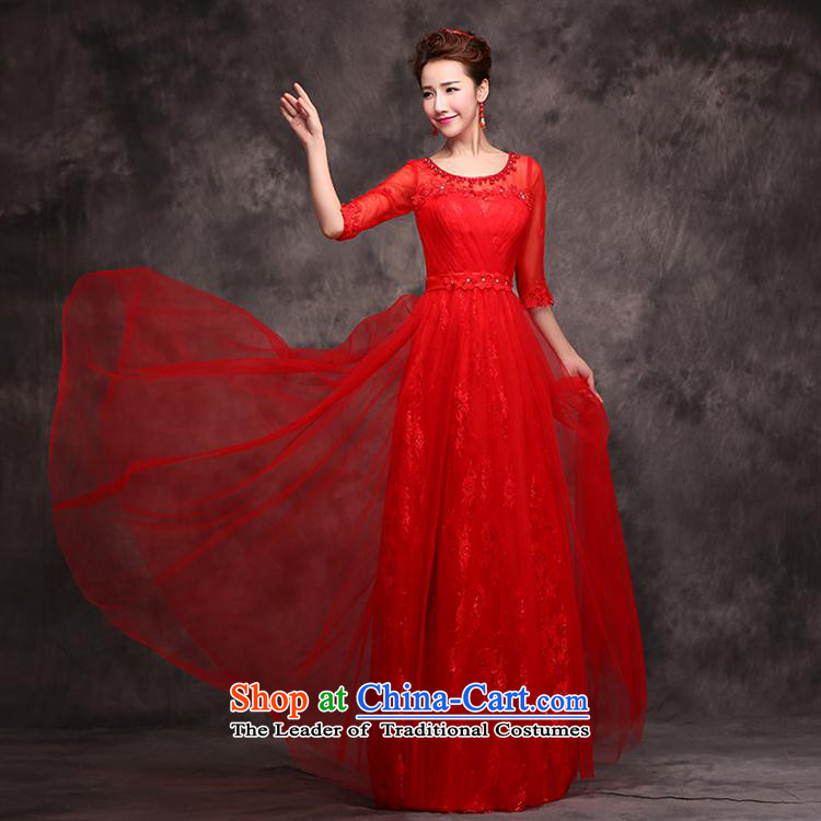 The non-marriage bows Services New 2015 Red Dress long banquet evening dresses long-sleeved bridal dresses wedding spring bare pink S picture, prices, brand platters! The elections are supplied in the national character of distribution, so action, buy now enjoy more preferential! As soon as possible.