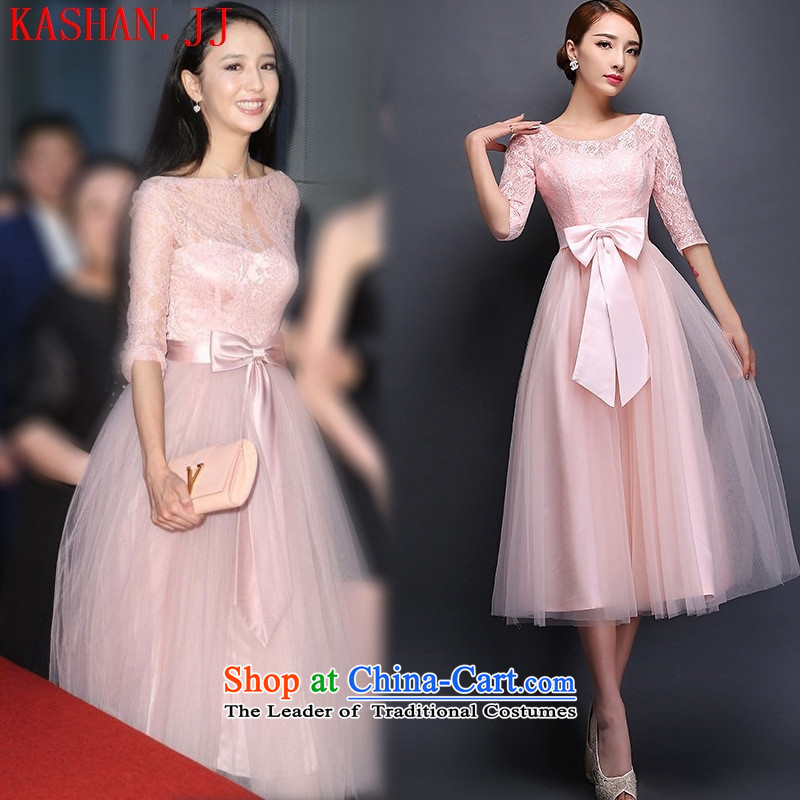 Mano-hwan's 2015 new bridesmaid Service, Mr Ronald dresses female married women serving bridesmaid mission bows bridesmaid skirt evening dress champagne colorL