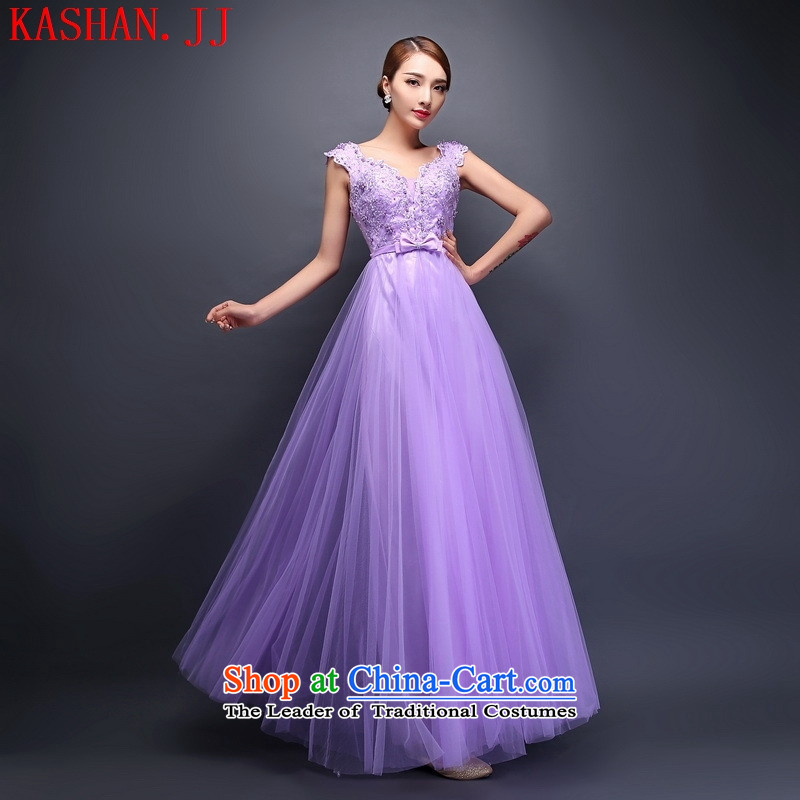 Mano-hwan, purple dress with long stars bride services marriage dress bows banquet service annual spring and summer Female dress red , L, Susan Sarandon Zaoyuan (KASHAN.JJ card) , , , shopping on the Internet