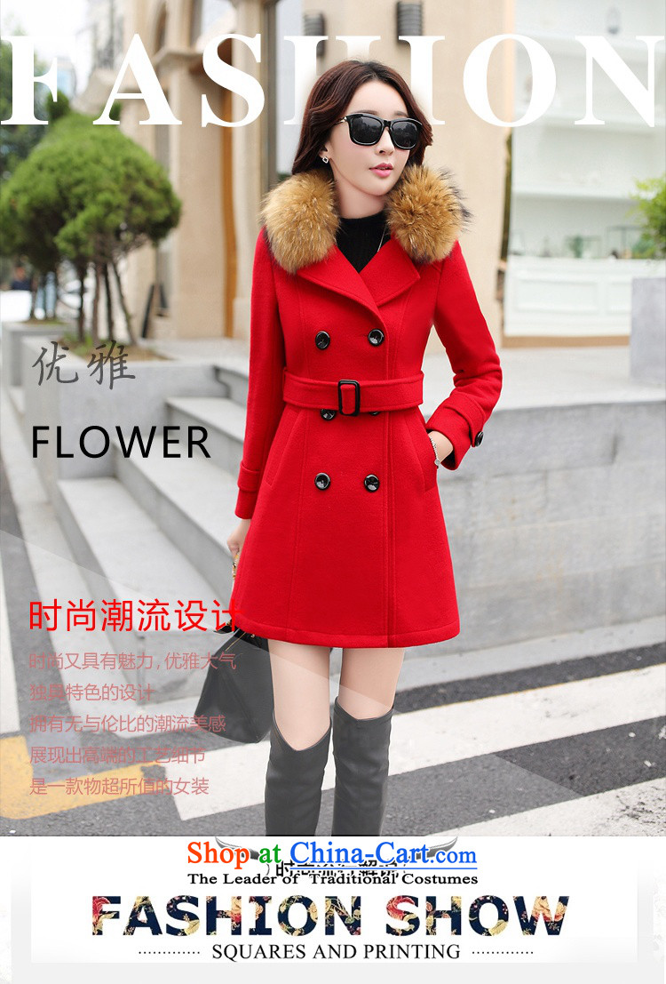 The United States is still large red dress jacket in gross? long hair for Sau San a wool coat Connie winter marriages betrothal back door onto yellow XXL picture, prices, brand platters! The elections are supplied in the national character of distribution, so action, buy now enjoy more preferential! As soon as possible.