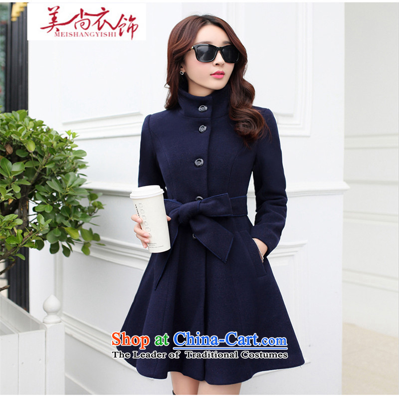 The United States is still fall/winter clothing new gross?   Graphics thin thickened jacket wool coat large red bride? Replacing the door bows services XL, American Red Dress is , , , shopping on the Internet