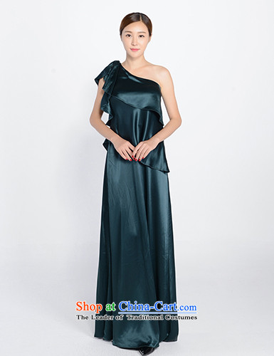 For the autumn 2015 Mok temme new green stylish long Beveled Shoulder bows service elegant dress female T71AL01 M(160/88A) Kingswood Ginza Phase 2 pictures, prices, brand platters! The elections are supplied in the national character of distribution, so action, buy now enjoy more preferential! As soon as possible.