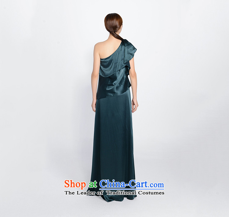For the autumn 2015 Mok temme new green stylish long Beveled Shoulder bows service elegant dress female T71AL01 M(160/88A) Kingswood Ginza Phase 2 pictures, prices, brand platters! The elections are supplied in the national character of distribution, so action, buy now enjoy more preferential! As soon as possible.