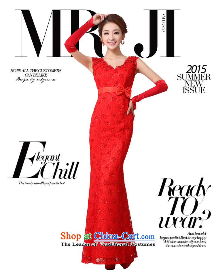 Mr. Guissé  2015 new traditional chinese red lace heart-shaped for a two-shoulder strap and crowsfoot long Sau San package) bows dress s picture, prices, brand platters! The elections are supplied in the national character of distribution, so action, buy now enjoy more preferential! As soon as possible.
