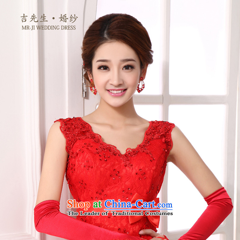Mr. Guissé  2015 new traditional chinese red lace heart-shaped for a two-shoulder strap and crowsfoot long Sau San package) bows dress s, Mr. MRJI) , , , shopping on the Internet