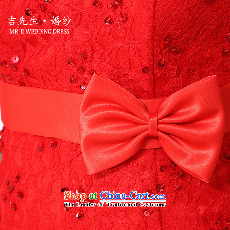 Mr. Guissé  2015 new traditional chinese red lace heart-shaped for a two-shoulder strap and crowsfoot long Sau San package) bows dress s, Mr. MRJI) , , , shopping on the Internet