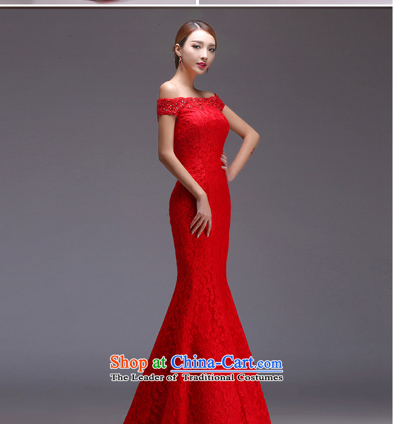 Jiang evening dresses brides seal wedding dress winter bows services red word 
