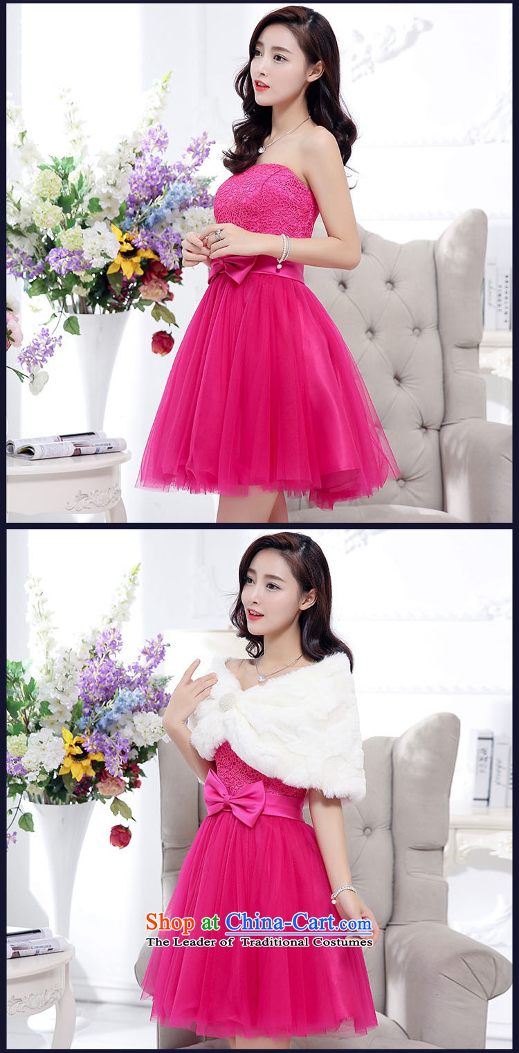 2015 Autumn and Winter, stylish and simple with chest lace dresses bridal services in the medium to long term, temperament Sau San bon bon skirt gauze princess skirt bow tie foutune bridesmaid to serve the large red L picture, prices, brand platters! The elections are supplied in the national character of distribution, so action, buy now enjoy more preferential! As soon as possible.