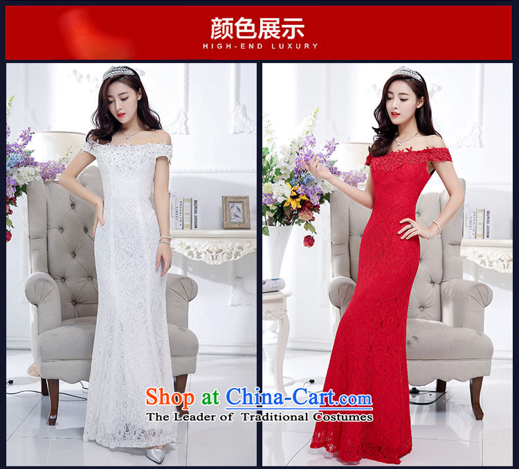 On Korean-language and sexy a field shoulder lace flowers crowsfoot skirt long wedding bride the lift mast bridesmaid dresses serving drink tail Red Dress Female Red L picture, prices, brand platters! The elections are supplied in the national character of distribution, so action, buy now enjoy more preferential! As soon as possible.