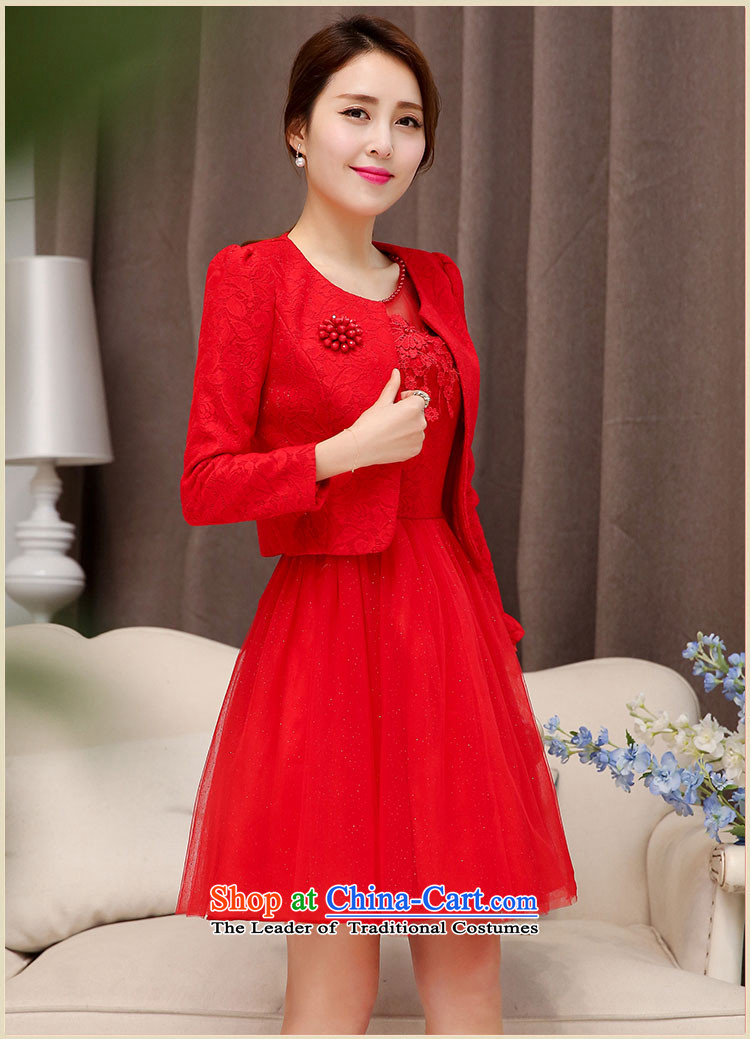 Language version of chipset 2015 engraving lace bride back to the bows services bridesmaid Mun two kits dresses wedding dresses marriage flowers bon bon princess skirt female red XL Photo, prices, brand platters! The elections are supplied in the national character of distribution, so action, buy now enjoy more preferential! As soon as possible.