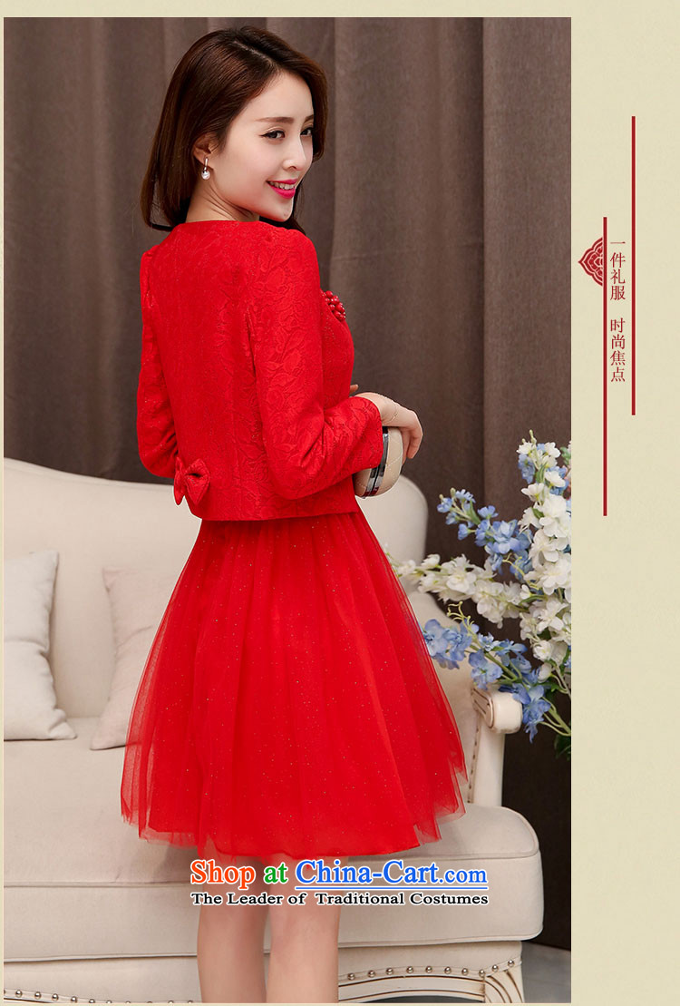 Language version of chipset 2015 engraving lace bride back to the bows services bridesmaid Mun two kits dresses wedding dresses marriage flowers bon bon princess skirt female red XL Photo, prices, brand platters! The elections are supplied in the national character of distribution, so action, buy now enjoy more preferential! As soon as possible.