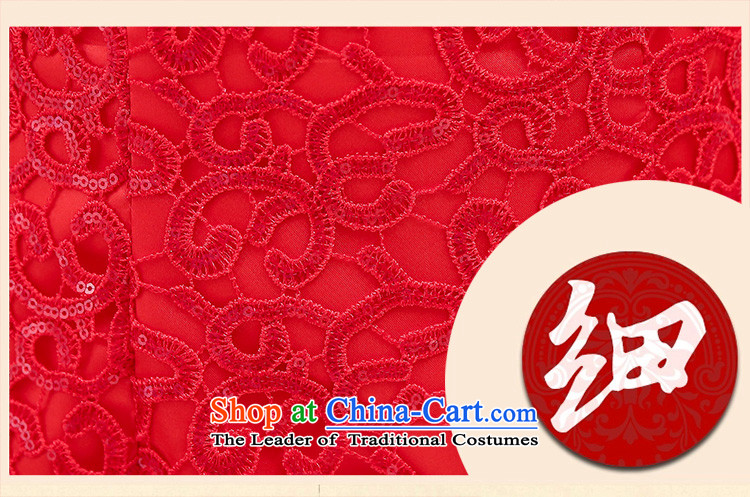 Arabic-on 2015 New Chinese cheongsam dress collar Sau San bride back door bows services bridesmaid Tang Dynasty Package and wedding on chip lace dresses step skirt the girl S pictures, price red, brand platters! The elections are supplied in the national character of distribution, so action, buy now enjoy more preferential! As soon as possible.