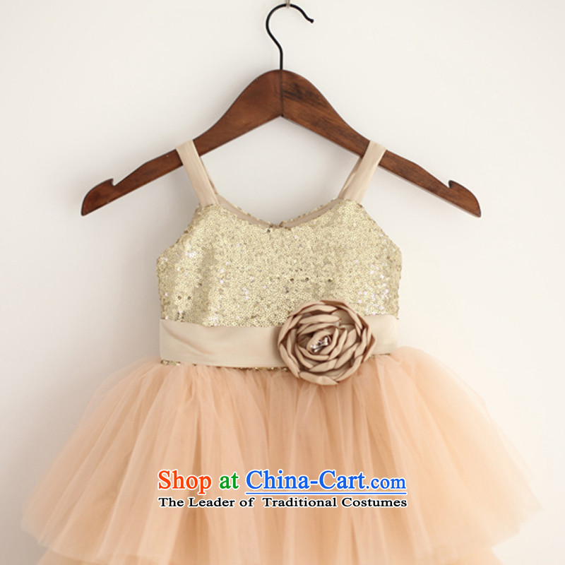 Mr. Guissé 2015 new stylish design on the lovely strap material unilateral double gauze petticoats flower children's wear dress light gray 5-year-old, Mr. MRJI) , , , shopping on the Internet