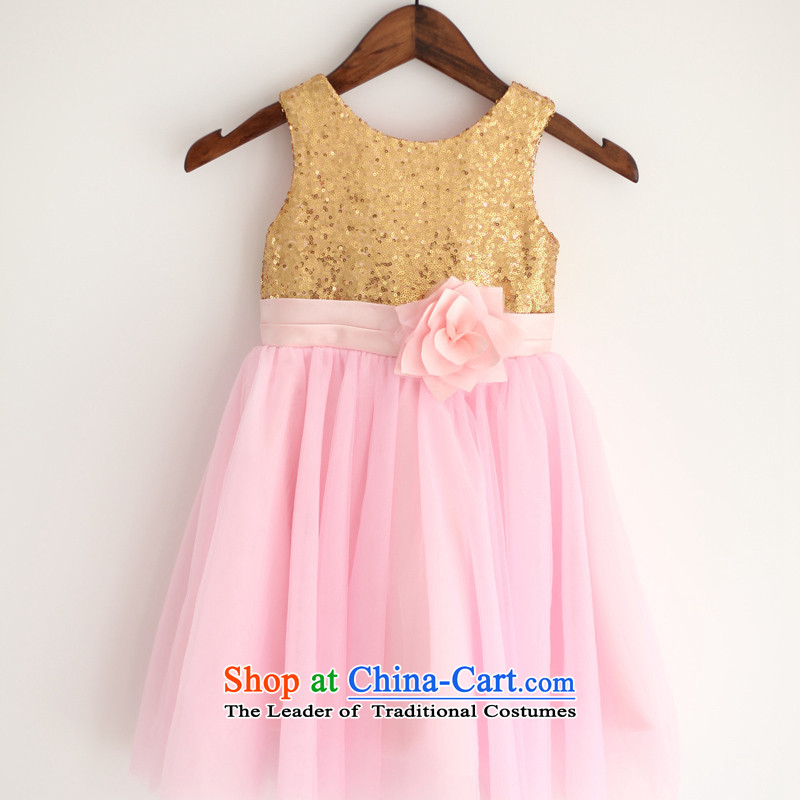 Mr. Guissé on the new 2015 one-sided information chiffon decorative flowers adorned with flowers, children's wear pink dresses , 10-year-old Mr. MRJI) , , , shopping on the Internet