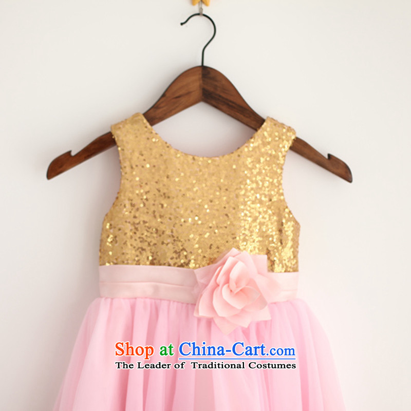 Mr. Guissé on the new 2015 one-sided information chiffon decorative flowers adorned with flowers, children's wear pink dresses , 10-year-old Mr. MRJI) , , , shopping on the Internet
