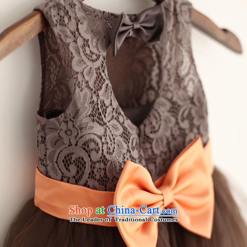 Mr. Guissé 2015 New Lei mesh yarn design orange decorative waistband Decorated flowers of children's wear dresses brown 6 months, Mr. MRJI) , , , shopping on the Internet