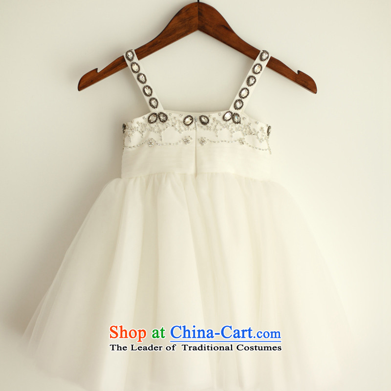 Mr. Guissé 2015 new elegant succinct lovely hand-set and flower girls aged 3, white dress (MRJI) , , , shopping on the Internet