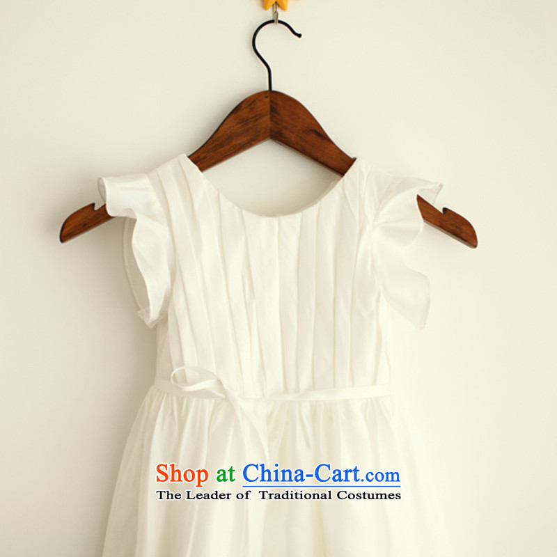 Mr. Guissé 2015 new billowy flounces sleeve design and decor of the children's wear dresses floweret folds white 24 months (MRJI) , , , shopping on the Internet