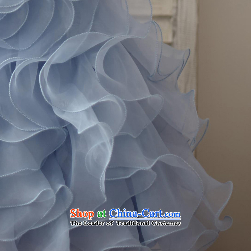 Mr. Guissé 2015 new stylish lovely princess skyblue OSCE root gauze large billowy flounces petticoats flower children's wear dresses, blue 18 months, Mr. MRJI) , , , shopping on the Internet