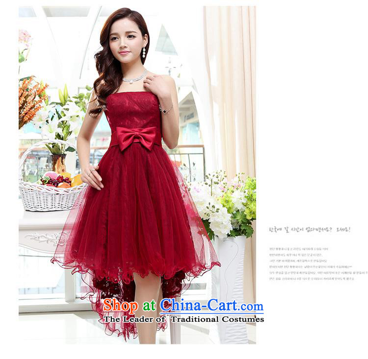 Upscale dress 2015 Summer new anointed chest dresses Dress Short long after the former bon bon skirt wrapped scoops gentlewoman wedding dress in long red XL Photo, prices, brand platters! The elections are supplied in the national character of distribution, so action, buy now enjoy more preferential! As soon as possible.