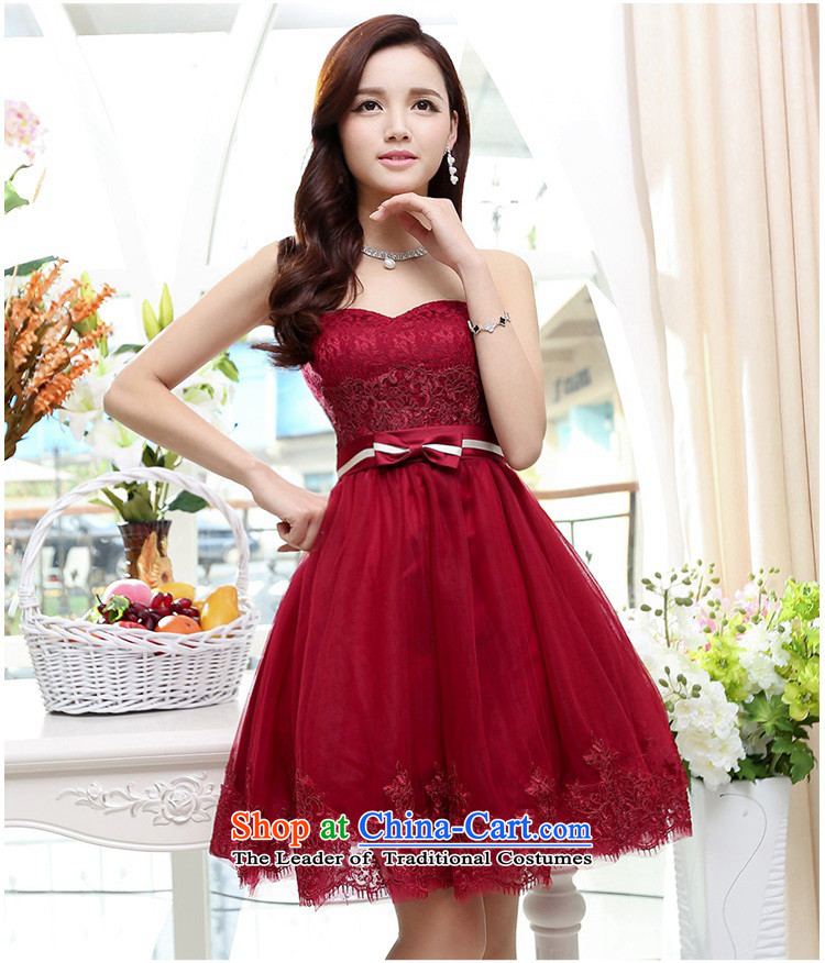 Upscale dress wiping the chest dresses dress Summer 2015 new wrapped chest lace bon bon skirt bridesmaid princess skirt banquet wedding dress red S picture, prices, brand platters! The elections are supplied in the national character of distribution, so action, buy now enjoy more preferential! As soon as possible.