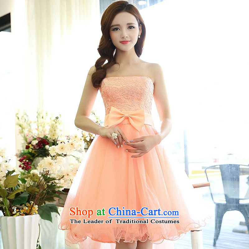 2015 Autumn and Winter Ms. candy colored new anointed chest lace bridal dresses evening dresses Sau San video bridesmaid service banquet thin performances dress sweet princess skirt 1 RED M, where the shark, VANCE SHARK , , , shopping on the Internet