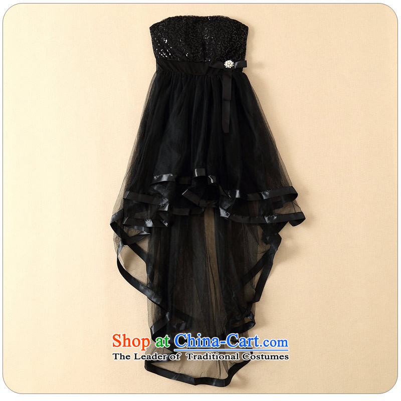 Payment on delivery to the Philippine beauty with thick MM wiping the evening banquet receptions chest dovetail double show small black XL suitable for 115-130 dress catty picture, prices, brand platters! The elections are supplied in the national character of distribution, so action, buy now enjoy more preferential! As soon as possible.