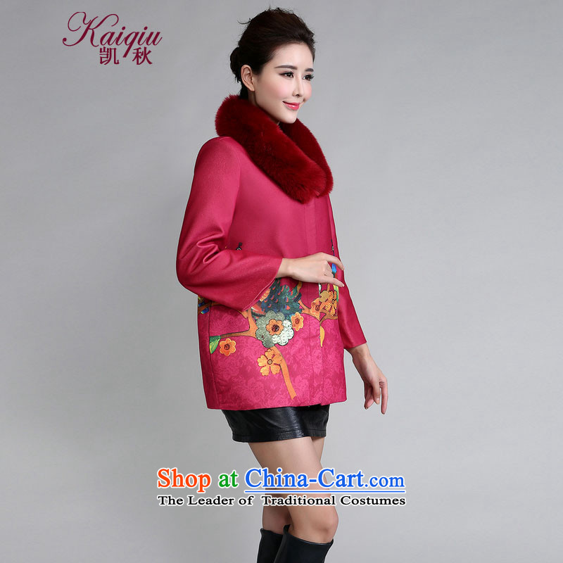 Kai Chiu   2015 autumn and winter clothes for the Stamp Gross Gross? In Stylish coat mother older larger a deep red , L, Kai Chiu (kaiqiu) , , , shopping on the Internet