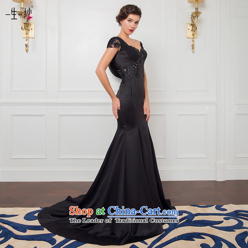 2015 new black high waist tail bride bows annual chairpersons dress shawl evening dresses long skirt 50250028  165/90A black thirtieth day pre-sale, a Lifetime yarn , , , shopping on the Internet