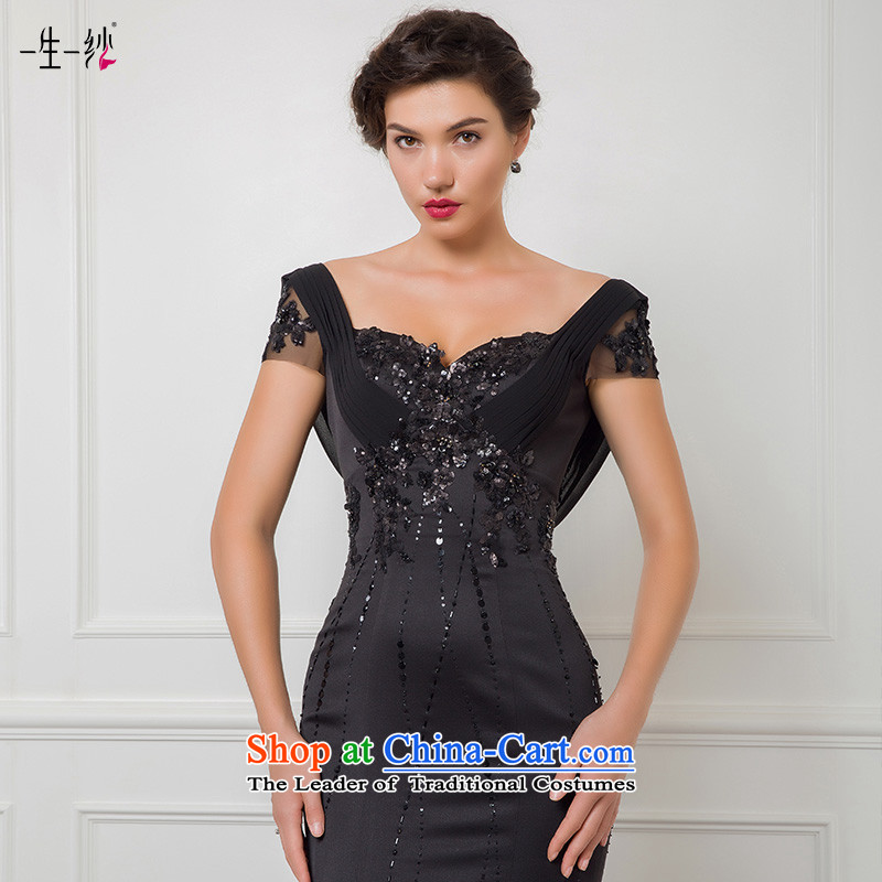 2015 new black high waist tail bride bows annual chairpersons dress shawl evening dresses long skirt 50250028  165/90A black thirtieth day pre-sale, a Lifetime yarn , , , shopping on the Internet